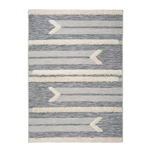 Bílo-šedý koberec Universal Cheroky Line, 130 x 190 cm