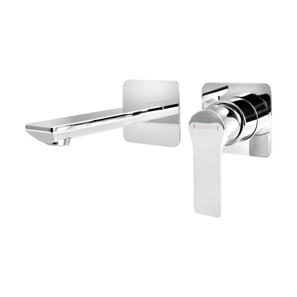 Podomítková umyvadlová baterie v leskle stříbrné barvě (1 výstup) Pax – Sapho