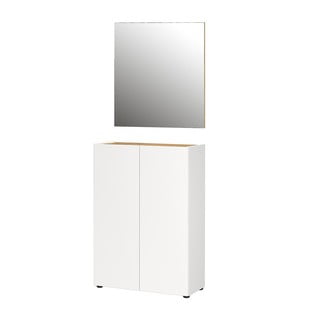 Bílá předsíňová sestava v dekoru dubu 74x200x33 cm Alviano – Germania