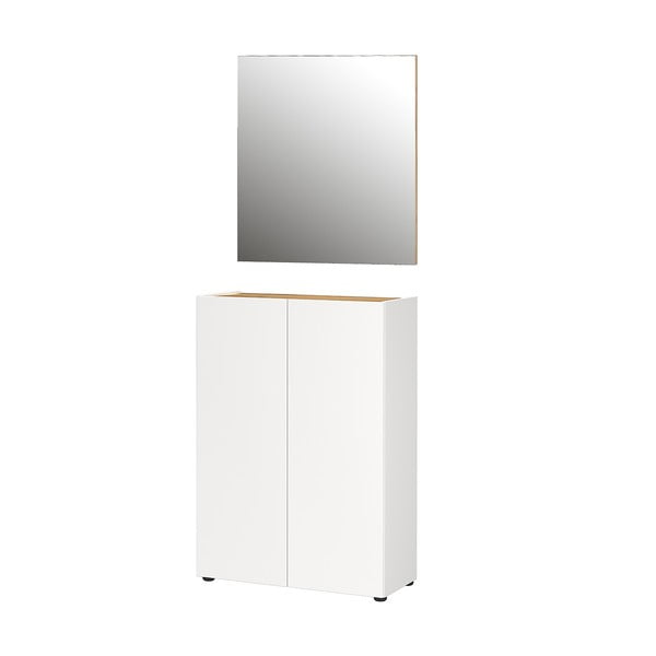 Bílá předsíňová sestava v dekoru dubu 74x200x33 cm Alviano – Germania