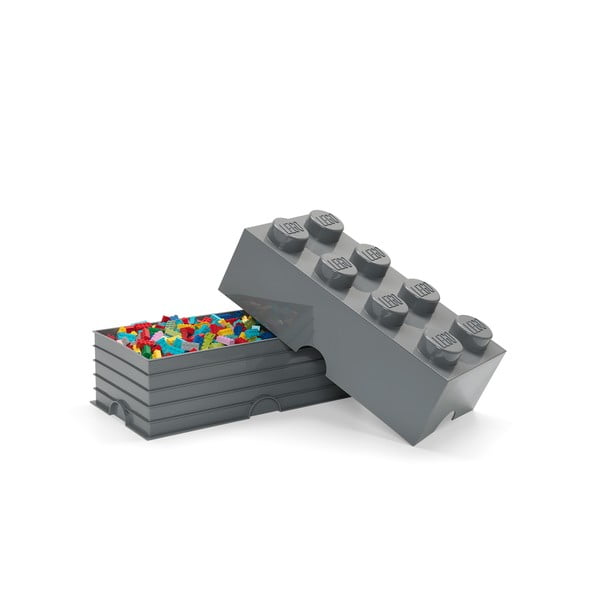 Dětský tmavě šedý úložný box LEGO® Rectangle-image-1