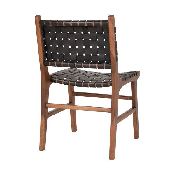 Černo-hnědé jídelní židle z teakového dřeva v sadě 2 ks Perugia – House Nordic-image-2