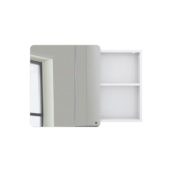 Bílá závěsná koupelnová skříňka se zrcadlem 80x58 cm Color Bath – Tom Tailor