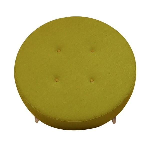 Žlutý puf/odkládací stolek Helga Interiors Nolan