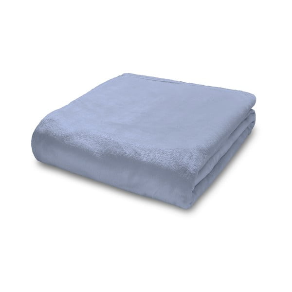 Světle modrá deka z mikroplyše 130x170 cm Raschel Velvet – Catherine Lansfield