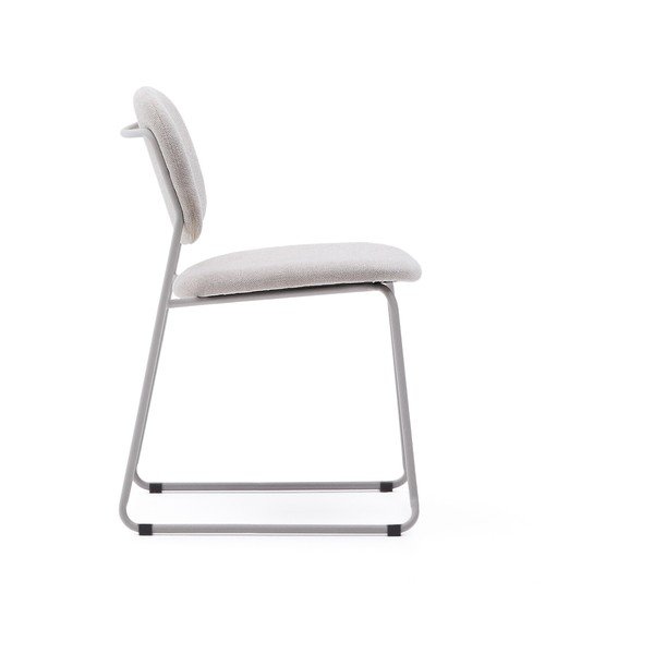 Béžová kovová stohovatelná jídelní židle Meli – Kave Home-image-3