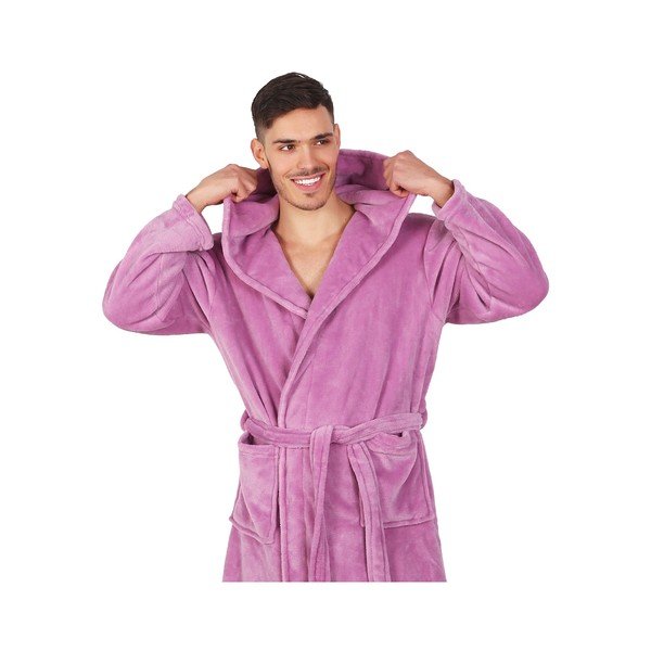 Fialový unisex župan z mikrovlákna DecoKing Robby, velikost XL-image-4