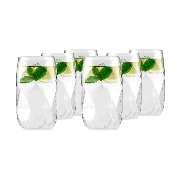 Sklenice v sadě z borosilikátového skla 6 ks 400 ml Geo – Vialli Design