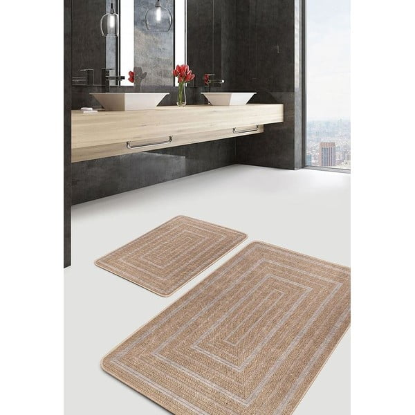Hnědé koupelnové předložky v sadě 2 ks 60x100 cm – Mila Home-image-3