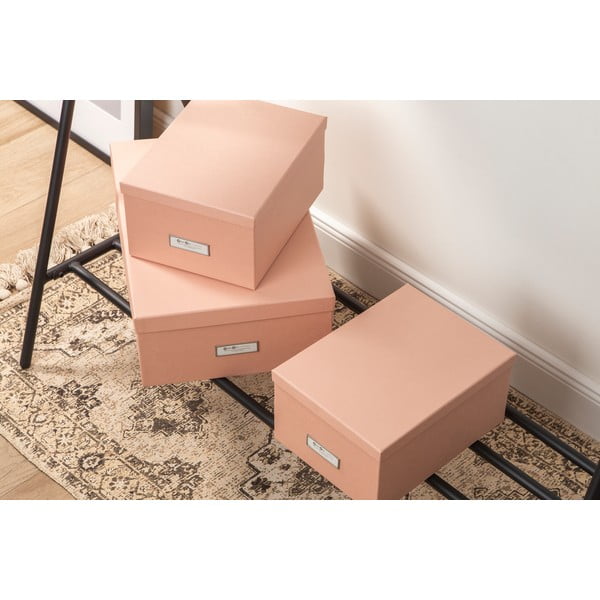 Kartonové úložné boxy s víkem v sadě 3 ks Inge – Bigso Box of Sweden-image-3