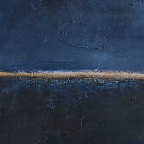 Ručně malovaný obraz 78x98 cm Edge Blue   – Malerifabrikken-image-2