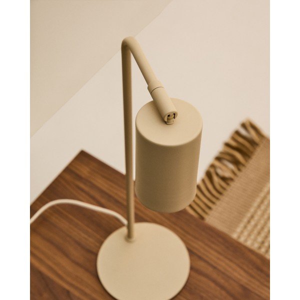 Béžová kovová stolní lampa (výška 49 cm) Manie – Kave Home-image-3