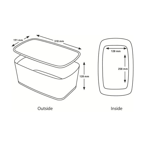 Bílý úložný box s víkem Leitz Office, objem 18 l-image-4
