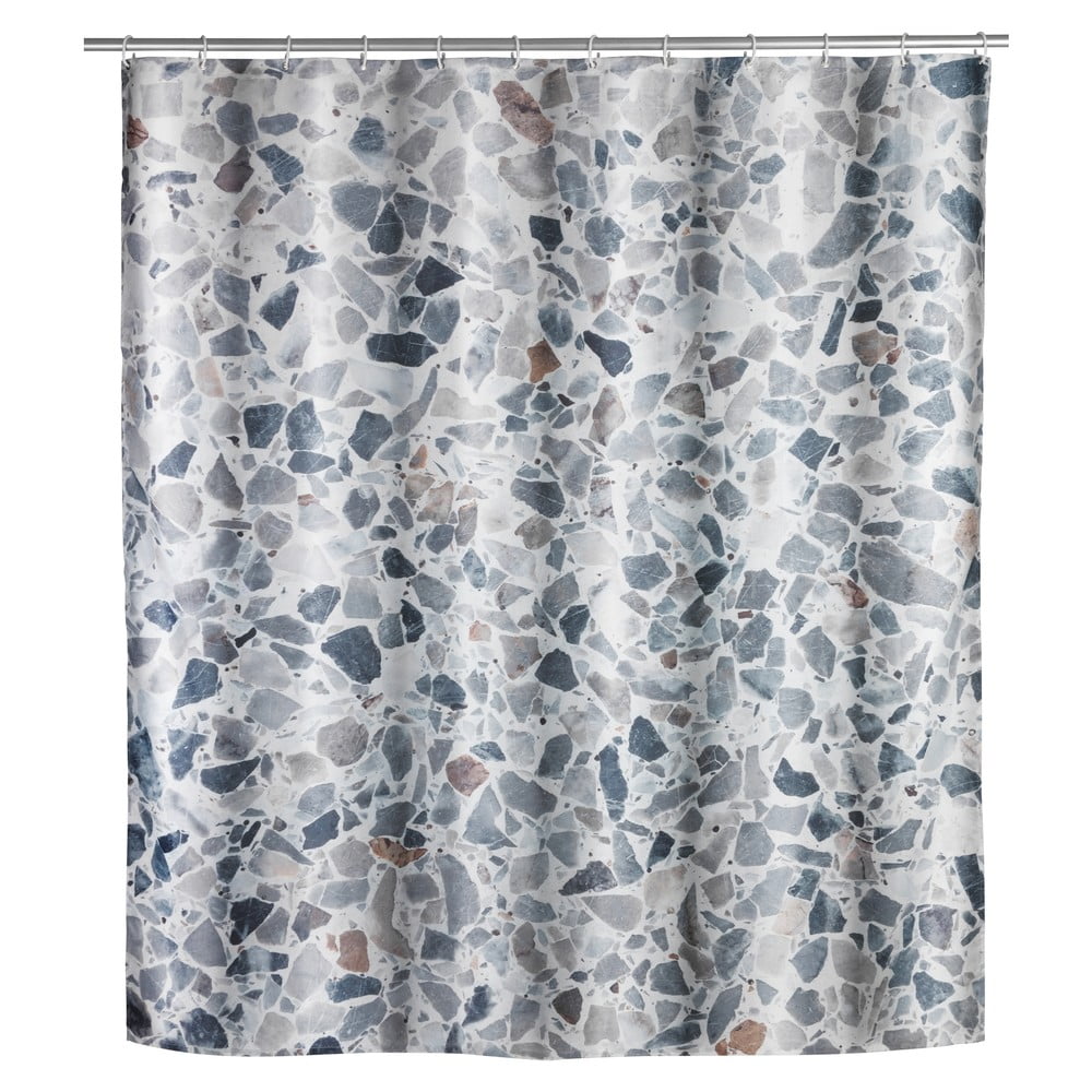 Pratelný sprchový závěs Wenko Terrazzo, 180 x 200 cm