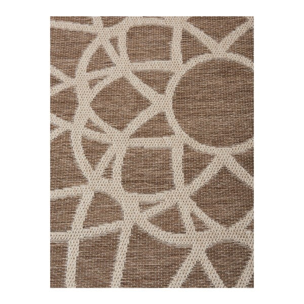 Hnědý venkovní koberec Floorita Tondo, ø 194 cm-image-2