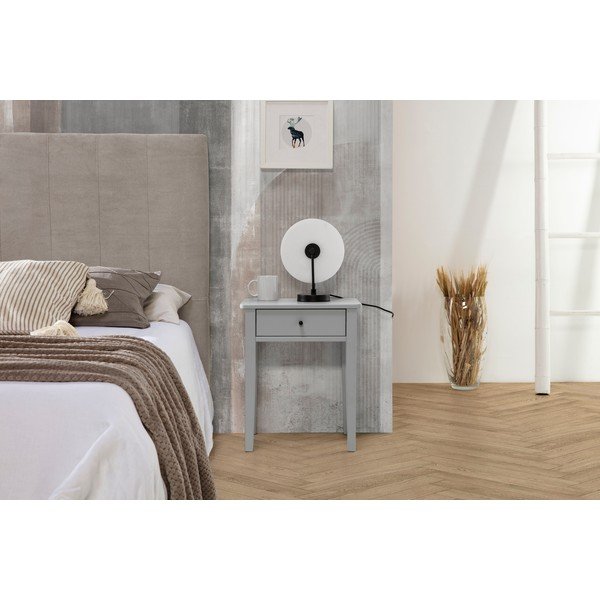 Světle šedý noční stolek z borovicového dřeva Bart – Marckeric-image-1