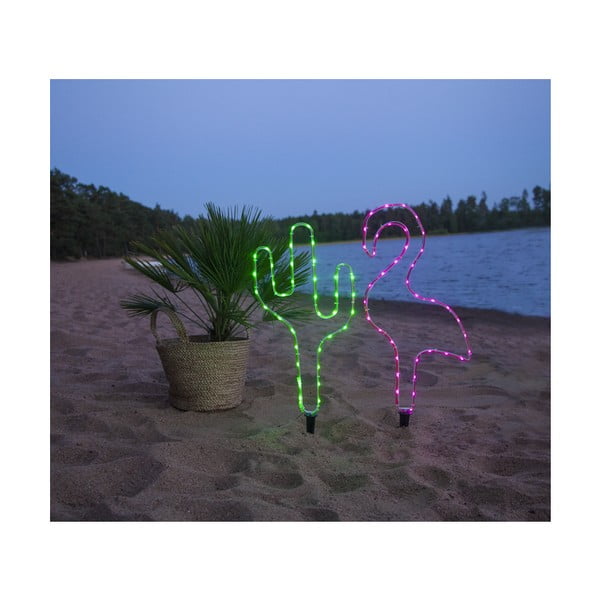 Zelené venkovní LED svítidlo ve tvaru kaktusu Star Trading Tuby, výška 54 cm-image-3