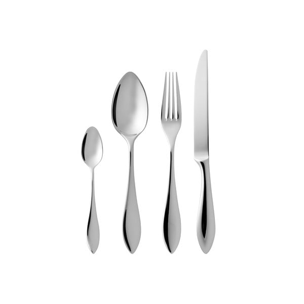 Nerezový příbor ve stříbrné barvě 16 ks Indra – Gense