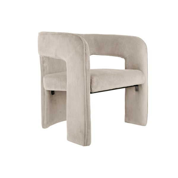 Béžové manšestrové křeslo Vigor – Leitmotiv