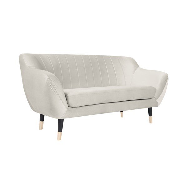 Krémová pohovka s černými nohami Mazzini Sofas Benito, 158 cm-image-2