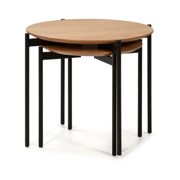 Sada 2 odkládacích stolků v dřevěném dekoru Marckeric Piera-image-2