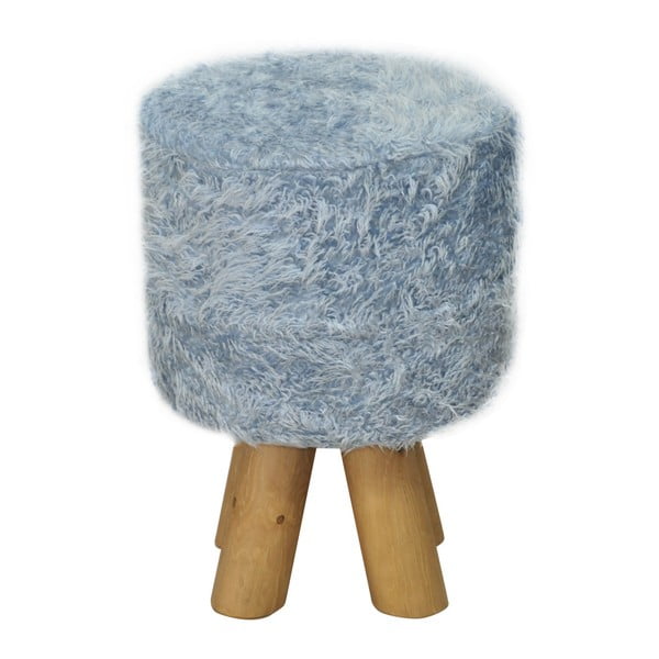 Stolička Happy Barok Kivi Fur, modrá