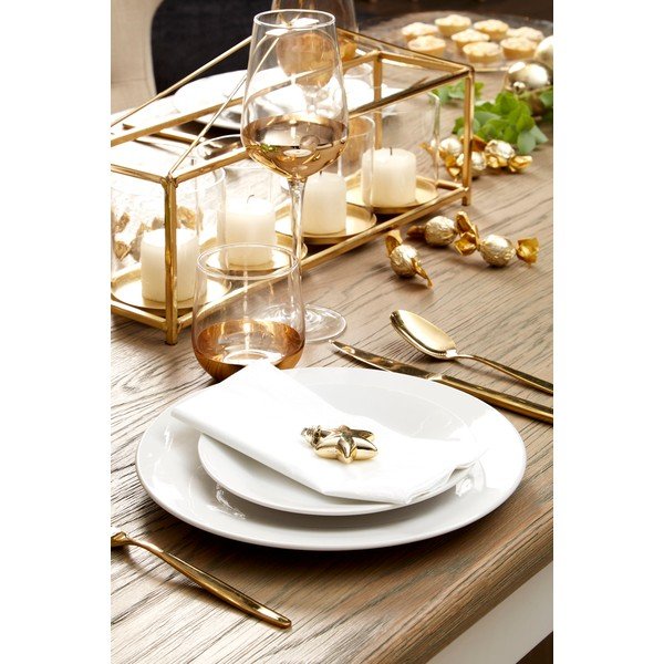 Sada 4 sklenic na víno s detaily ve zlaté barvě Premier Housewares Horizon-image-1