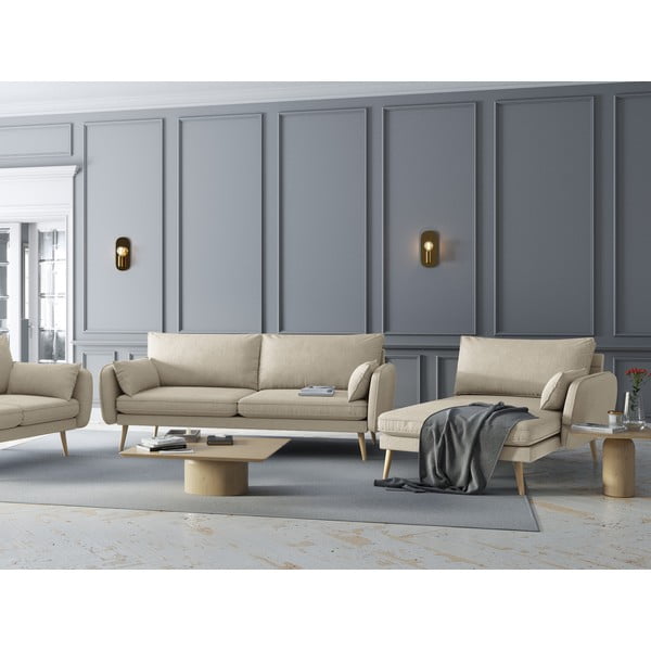 Béžová lenoška Kooko Home Lento, pravý roh-image-1