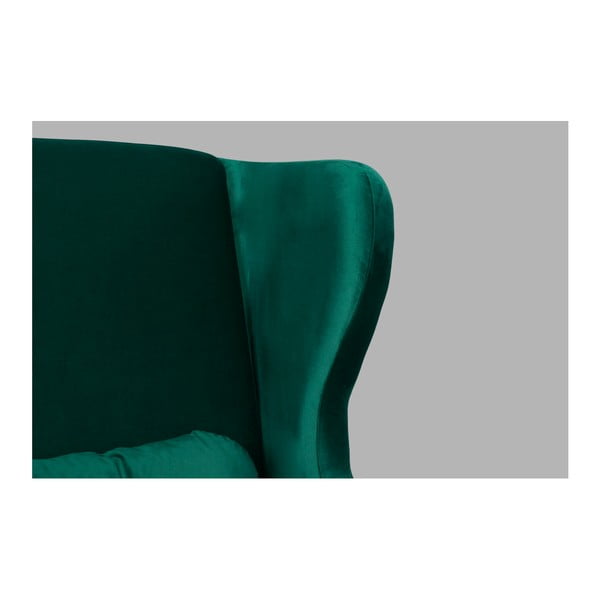 Tmavě zelené křeslo ušák SKANDICA Ingrid Green-image-4