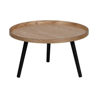 Béžovo-černý konferenční stolek WOOOD Mesa, ø 60 cm