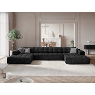 Antracitová rohová pohovka (do "U") Chicago – Cosmopolitan Design