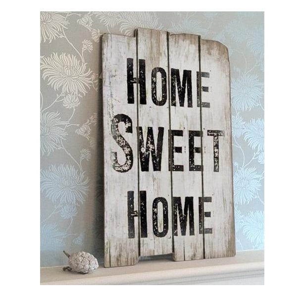Dřevěná cedule Home sweet home 30x45 cm