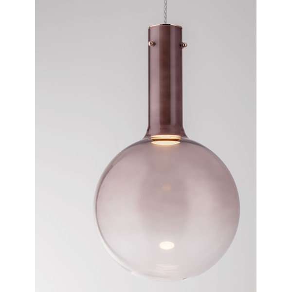 Hnědé skleněné LED stmívatelné závěsné svítidlo ø 25 cm Nostos – Nova Luce-image-2