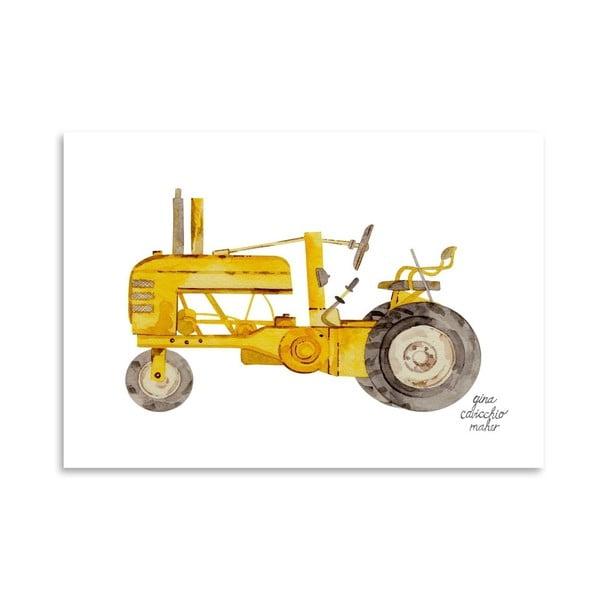 Autorský plakát Tractor, 30x42 cm