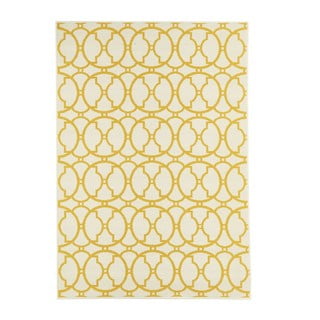 Béžovo-žlutý venkovní koberec Floorita Interlaced, 160 x 230 cm