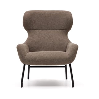 Hnědé křeslo Belina – Kave Home