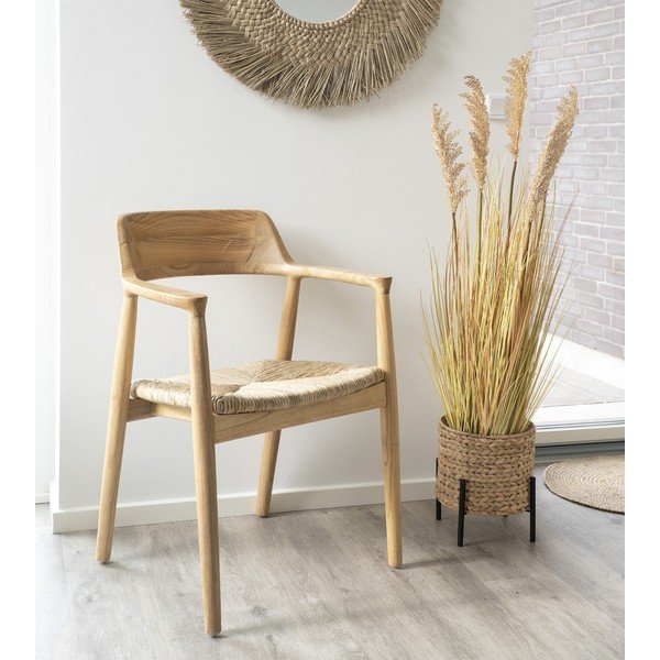 Jídelní židle s područkami z masivního dřeva v přírodní barvě Getafe – House Nordic-image-1