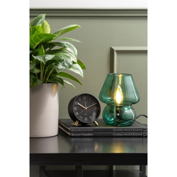 Tmavě zelená skleněná stolní lampa Leitmotiv Glass, výška 18 cm-image-1