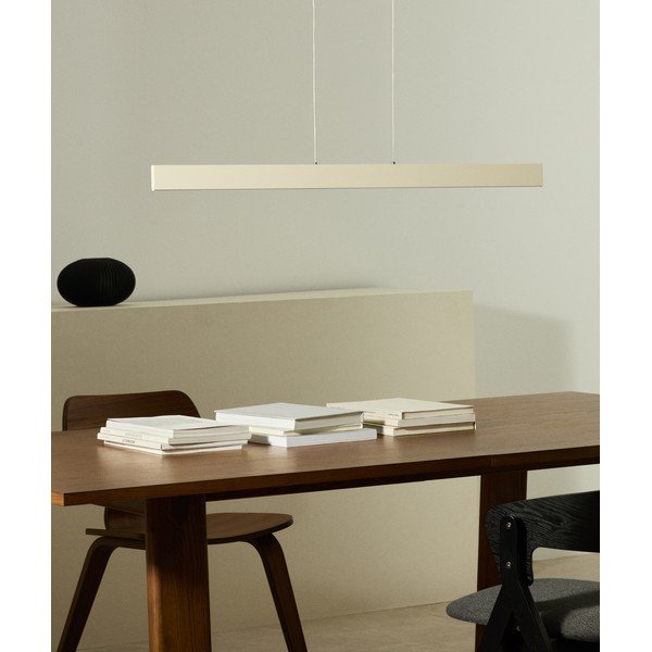 Béžové LED závěsné svítidlo s kovovým stínidlem Boadella – Kave Home-image-1
