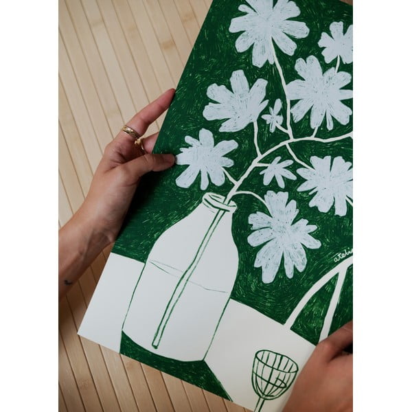 Plakát 30x40 cm Blue Flowers & Red Wine – Anouk van Cleef – The Poster Club-image-3