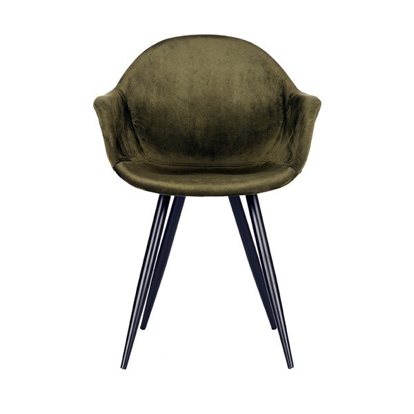Khaki sametové jídelní židle v sadě 2 ks Forli – LABEL51-image-1