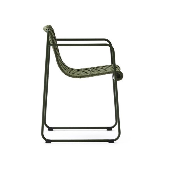 Zelená kovová zahradní židle Maurina – Kave Home-image-3