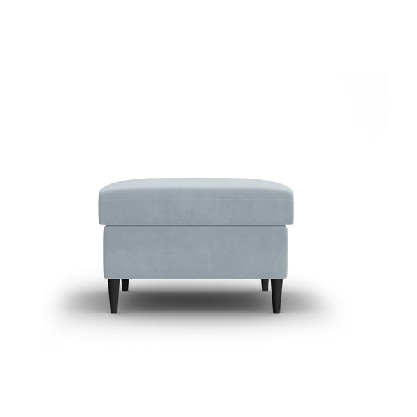 Světle modrá sametová podnožka Kyoto – Cosmopolitan Design