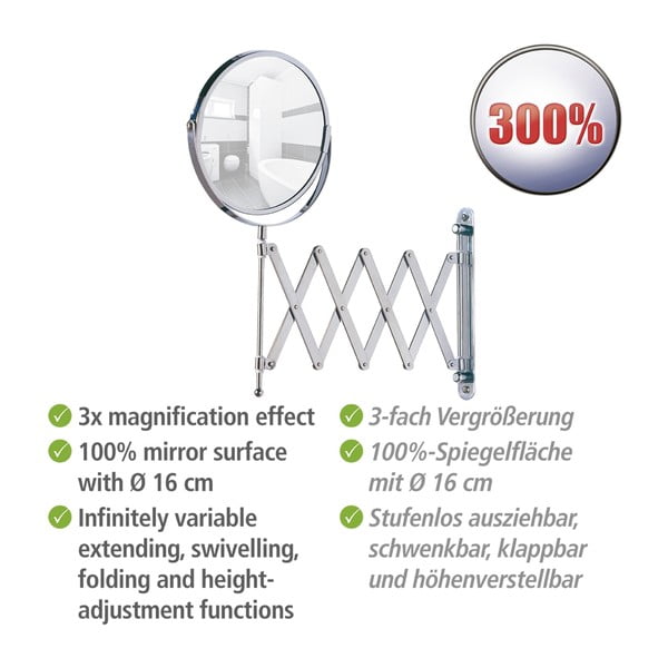 Kosmetické zvětšovací zrcadlo (3x) ø 17 cm Exclusive – Wenko-image-4