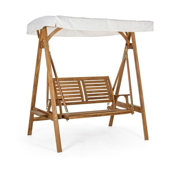 Dřevěná zahradní houpačka v přírodní barvě Noemi – Bizzotto-image-2