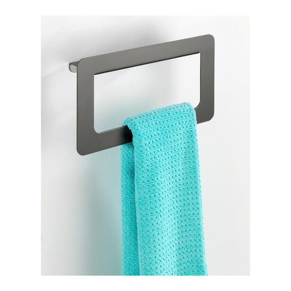 Antracitově šedý nástěnný věšák na ručníky Wenko Montella, 27 x 16 cm-image-3