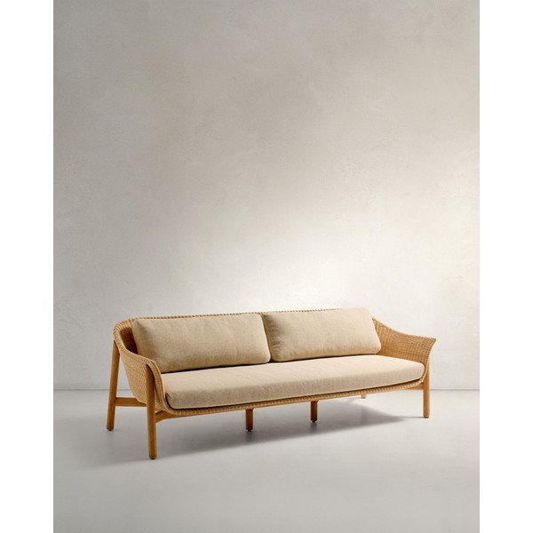 Béžová/v přírodní barvě čalouněná zahradní pohovka Galea – Kave Home-image-3