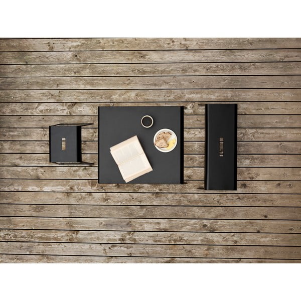 Černý kovový botník s lavicí A-Bench – Zone-image-4