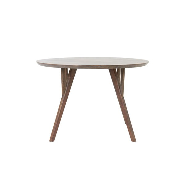 Hnědý kulatý jídelní stůl s deskou z akácie ø 120 cm Quenza – Light & Living-image-4