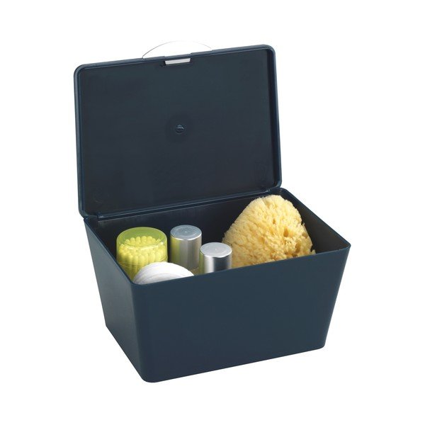 Tmavě modrý koupelnový box Wenko Brasil-image-1